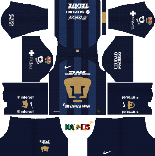 uniforme de pumas para dream league soccer 2019
